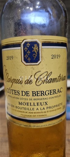 Sud-Vest Côtes-de-bergerac Marquis de Chamterac 2019