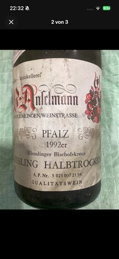 Pfalzul Palatinat Anselmann Flemlinger Bischofskreuz 1992