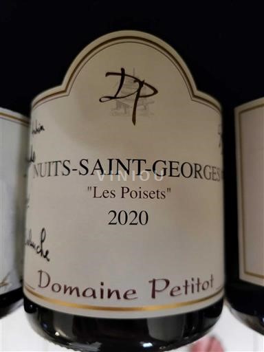 Burgundia Nuits-Saint-Georges Domaine Petitot Les Poisets 2020