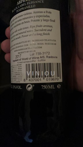 La Rioja Rioja Arpeggio Black Label Elegance 2017