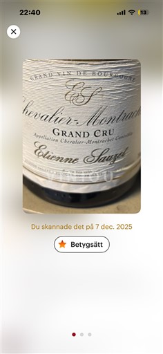 Burgundia Chevalier-Montrachet Grand Cru Etienne Sauzet Nemilésimat