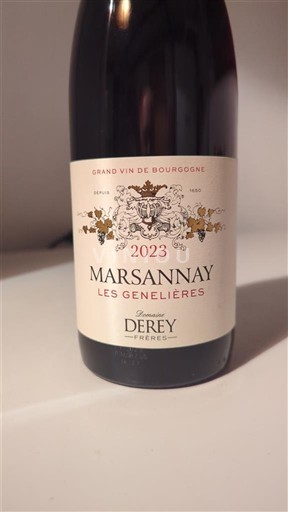 Burgundia Marsannay Domaine Derey Frères Les Genelières 2023