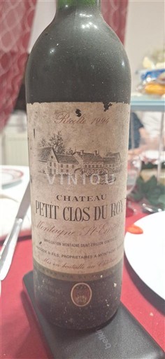 Bordeaux Montagne-Saint-Émilion Château Petit Clos du Roy 1974