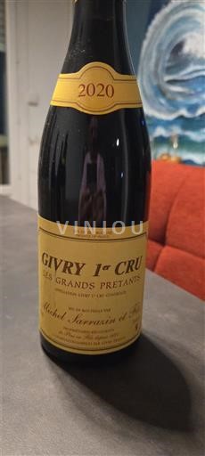 Burgundia Givry Premier Cru Michel Sarrazin et Fils Les Grands Prétants 2020