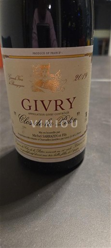 Burgundia Givry Michel Sarrazin et Fils Clos de la Putin 2019