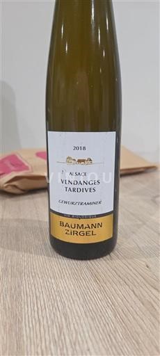 Alzacija Gewürztraminer Vendanges Tardives Baumann-Zirgel Gewurztraminer 2018