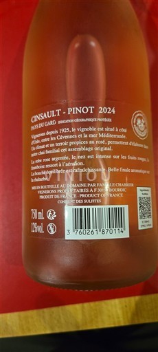 Valle del Ródano No especificado Domaine Par Famille Chabrier Cinsault - Pinot 2024