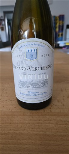 Wijnen Blanc sec Domaine Rossignol-Cornu et Fils 2001 Frankrijk Bourgondië Pernand-Vergelesses AOC