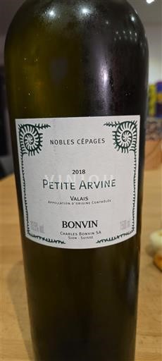 Valais Petite Arvine Bonvin Nobles Cépages 2018