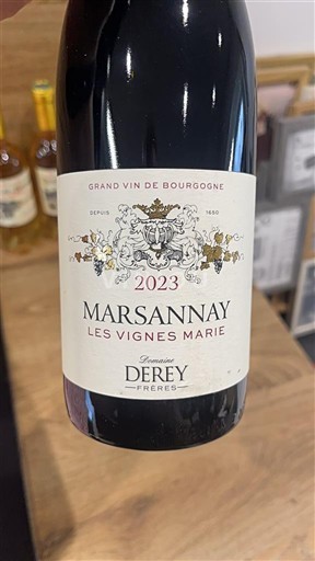 Burgundia Marsannay Domaine Derey Frères Les Vignes Marie 2023