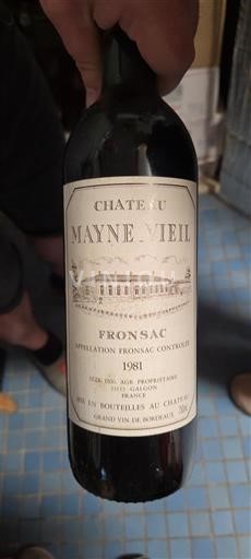 Bordeaux Fronsac Château Mayne Viel 1981