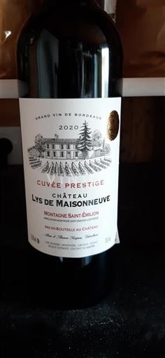 Bordeaux Montagne-Saint-Émilion Lys de Maisonneuve Prestige 2020