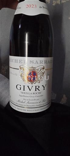 Bourgogne Givry Premier Cru Michel Sarrazin et Fils Sous La Roche 2023