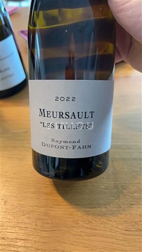 Burgundi Meursault Raymond Dupont-Fahn Les Tillets 2022