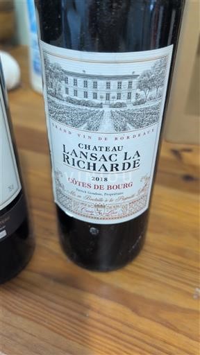 Bordeaux Côtes-de-Bourg Château Lansac La Richardé 2018