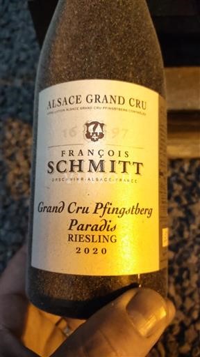 Alsace Määrittelemätön Grand Cru François Schmitt Grand Cru Pfingstberg Paradis 2020