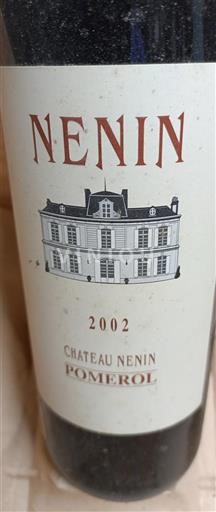 Bordeaux Pomerol Chateau Nenin 2002