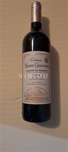 Bordeaux Lalande-de-Pomerol Château Maine Chaigneau 2019