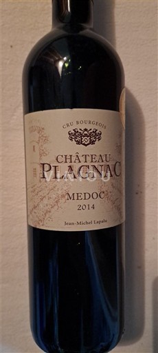 Bordeaux Médoc Cru Bourgeois Château Plagnac 2014