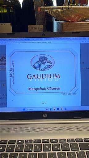 La Rioja Rioja Marqués de Cáceres Gaudium 2015