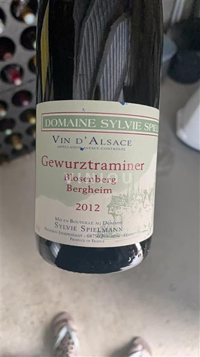 Alzacija Gewürztraminer Domaine Sylvie Spielmann Blosenberg Bergheim 2012