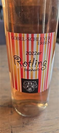 Mosela Göbel-Schleyer Erben Rotling Feinherb 2022