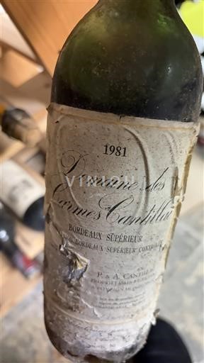 Bordeaux Bordeaux superior Domaine Carmes Candillac 1981