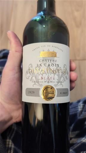 Bordeaux Blaye Château La Croix Dumineau 2020