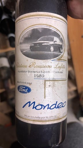 Bordeaux Bordeaux superior Château Rousseau Lafitte 1989