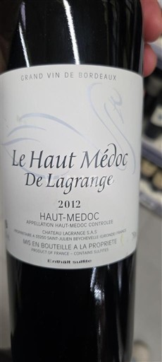 Bordeaux Haut-Médoc Château Lagrange Le Haut Médoc De Lagrange 2012
