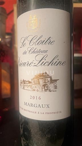 Burdeos Margaux Château Prieuré-Lichine Le Cloître 2016