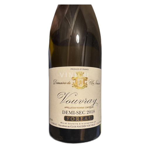 Vallée de la Loire Vouvray Domaine du Clos Naudin Demi-Sec 2018