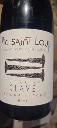 Languedoc Pic-Saint-Loup Domaine Clavel Bonne Pioche 2021