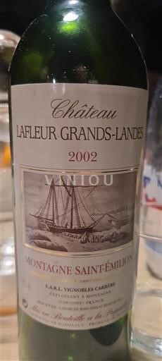 Bordeaux Montagne-Saint-Émilion Château La Fleur Grands-Landes 2002