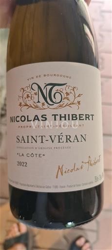 Burgundia Saint-Véran Domaine Nicolas Thibert La Côte 2022