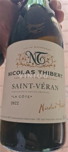 Burgundia Saint-Véran Domaine Nicolas Thibert La Côte 2022