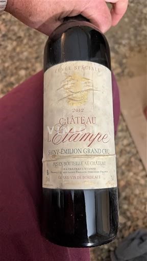 Bordeaux Saint-Émilion Grand Cru Grand Cru Château L'Etampe Spéciale 2012