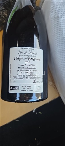 Savoia și Bugey Chignin-Bergeron Gilles Berlioz Les Filles 2020