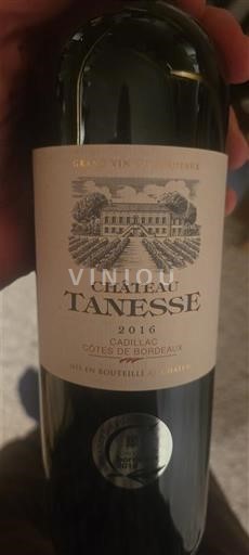 Bordeaux Cadillac-côtes-de-bordeaux Château Tanesse 2016