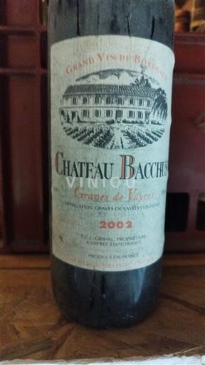 Bordeaux Graves-de-Vayres Château Bacchus 2002