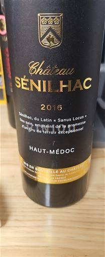 Bordeaux Haut-Médoc Château Sénéilhac 2016