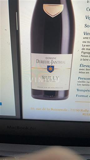 Burgundia Rully Domaine Dureuil-Janthial Rully Maizières 2023