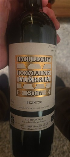 Sud-Vest Irouléguy Domaine Ilarria Bixintxo 2016