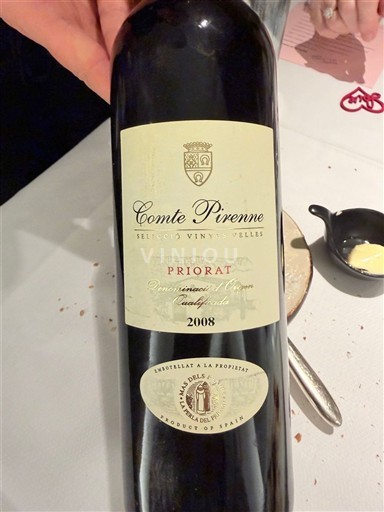 Catalonia Priorat Comte Pirenne Selecció Vinyes Velles 2008