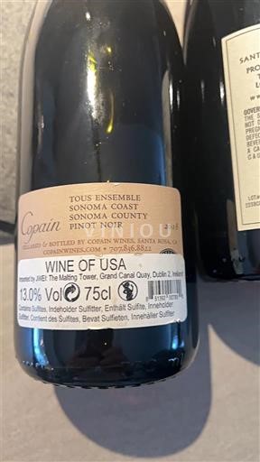 AVA din California Sonoma Coast Copain Tous Ensemble 2018