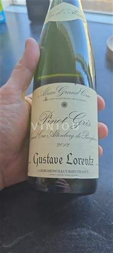 Alsácia Alsácia Grand Cru Grand Cru Gustave Lorentz Grand Cru Altenberg de Bergheim 2012