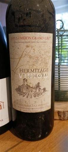 Burdeos Saint-Émilion Gran Cru Grand Cru Hermitage de Matras 1992