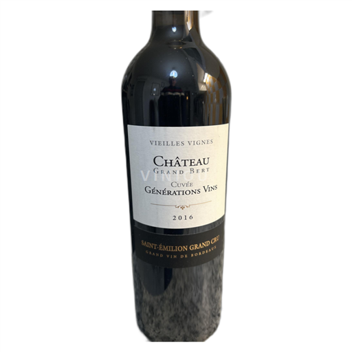 Bordeaux Saint-Émilion Grand Cru Château Grand Bert Générations Vins 2016