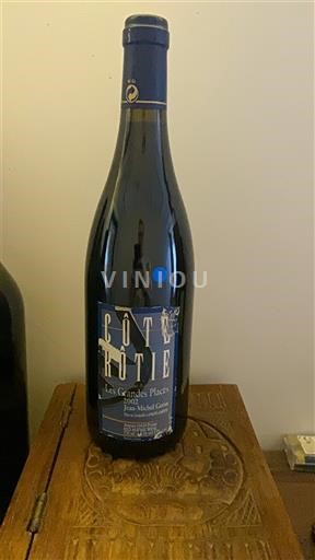 Viinit Rouge sec Les Grandes Places Jean-Michel Gerin 2002 Ranska Rhônen laakso Côte-rôtie AOC
