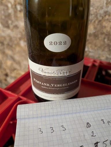 Rượu vang Blanc demi-sec Vincent Prunier 2022 Pháp Bourgogne Pernand-vergelesses AOC